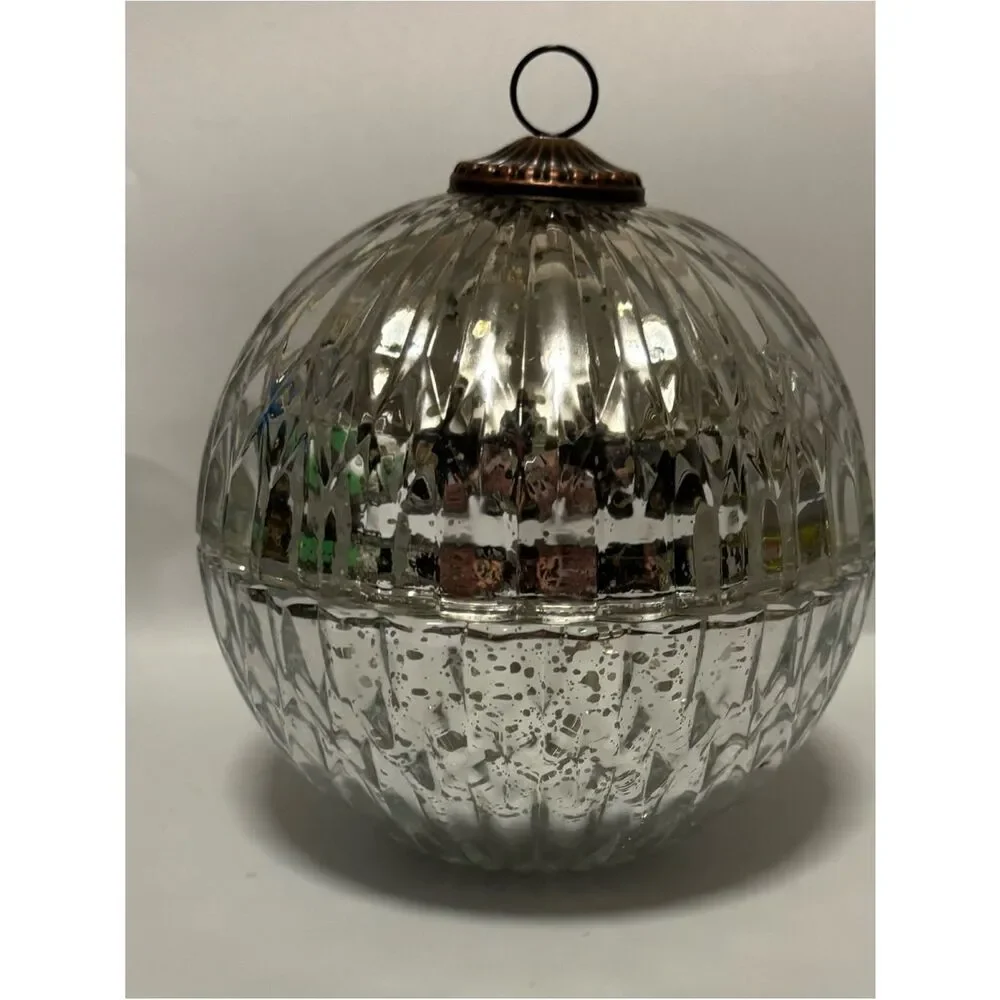 Vintage Pottery Barn Glass Mercury Jewelry Bowl ~ Excellent
